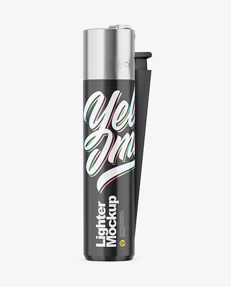 Glossy Plastic Lighter Mockup PSD #2