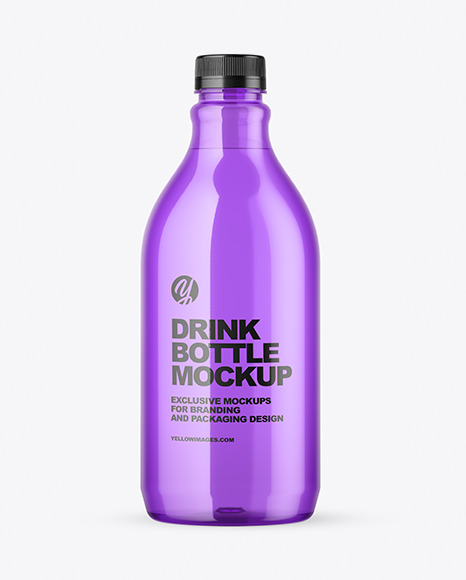 Colored Plastic Bottle Mockup