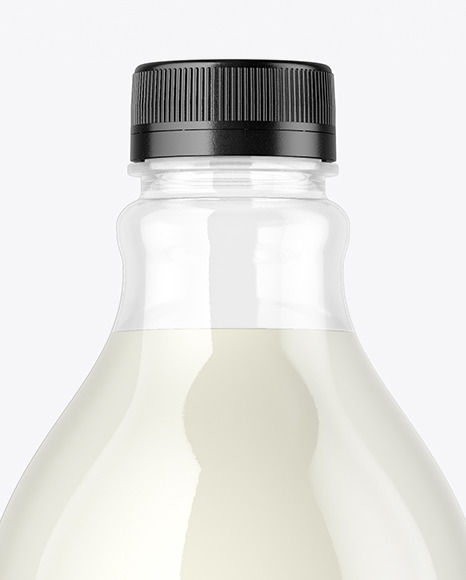 Clear Plastic Milk Bottle Mockup PSD #1