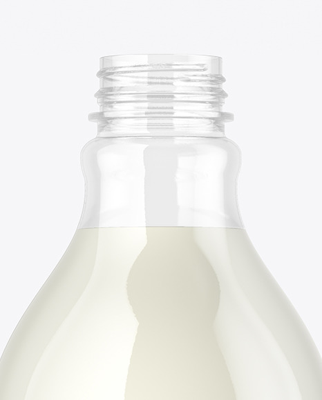Clear Plastic Milk Bottle Mockup PSD #6