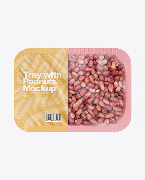 Tray With Peanuts Mockup