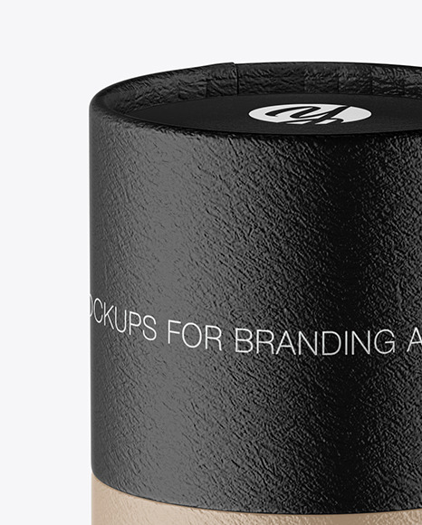 Textured Paper Tube Mockup PSD #2