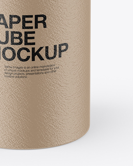 Textured Paper Tube Mockup PSD #1