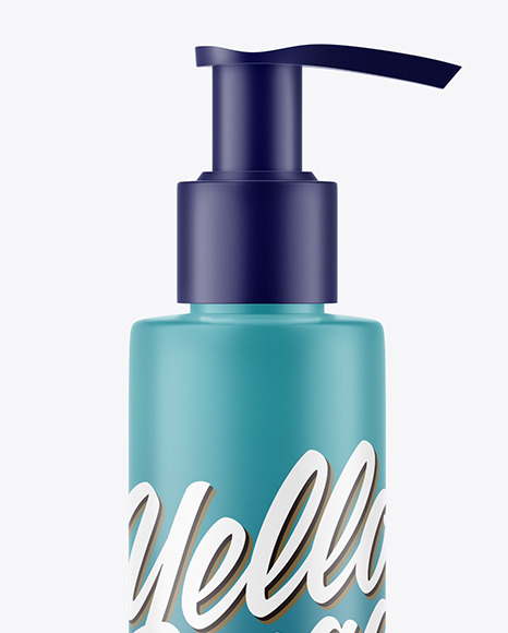 Matte Pump Bottle Mockup PSD #2