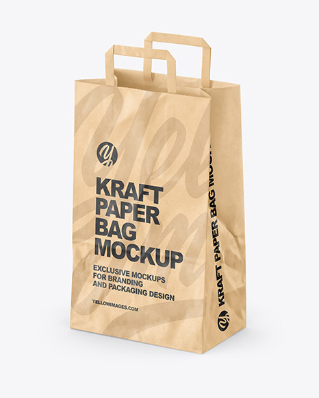 Kraft Paper Bag Mockup PSD #2