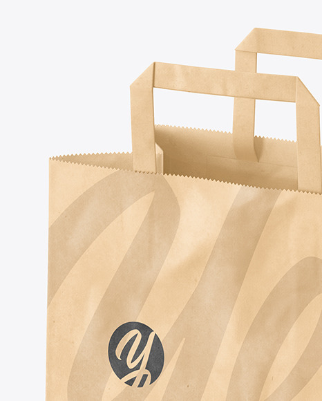 Kraft Paper Bag Mockup PSD #3