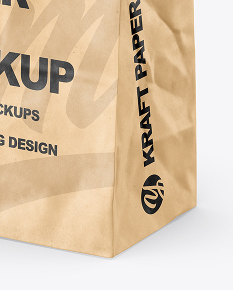 Kraft Paper Bag Mockup PSD #4