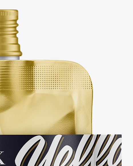 Metallic Doy Pack Pouch Mockup PSD #6