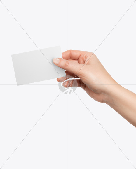 Business Card in a Hand Mockup PSD #3