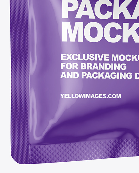 Download Glossy Pouch Mockup In Pouch Mockups On Yellow Images Object Mockups