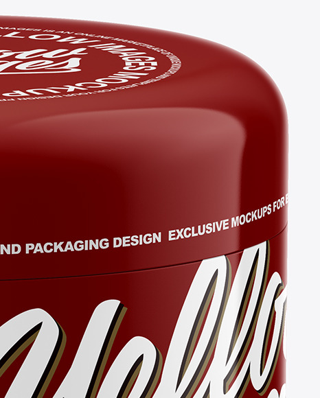 Glossy Cosmetic Jar Mockup PSD #2