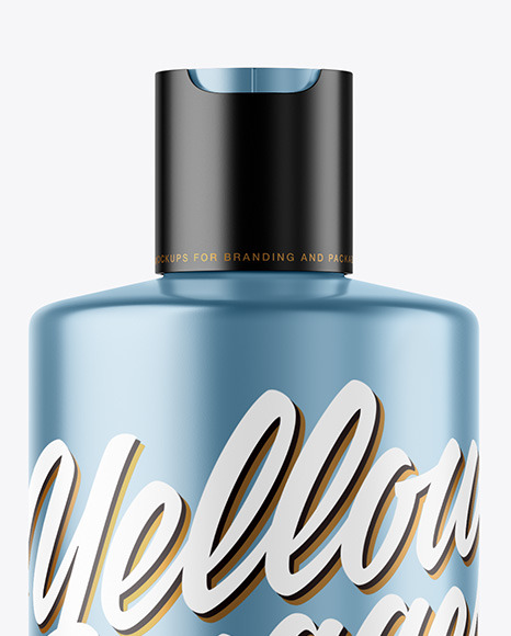 Metallized Plastic Bottle Mockup PSD #2
