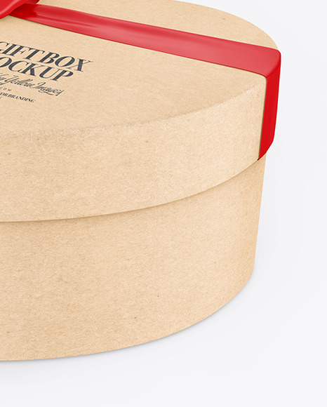 Kraft Gift Box Mockup PSD #5