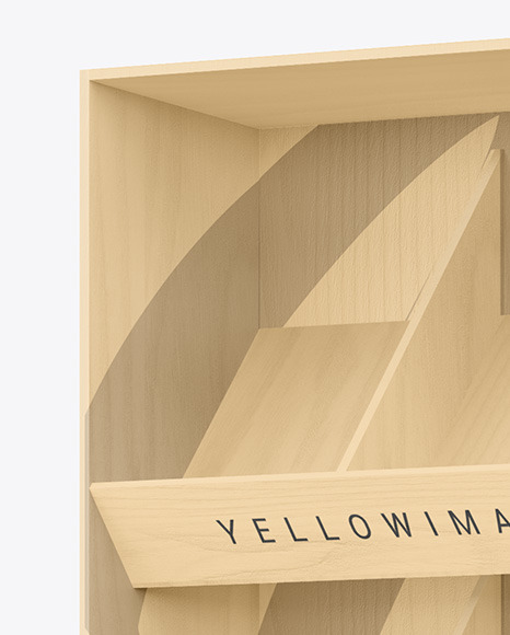 Wooden Display Stand Mockup PSD #2