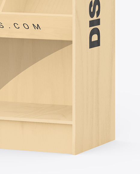 Wooden Display Stand Mockup PSD #1