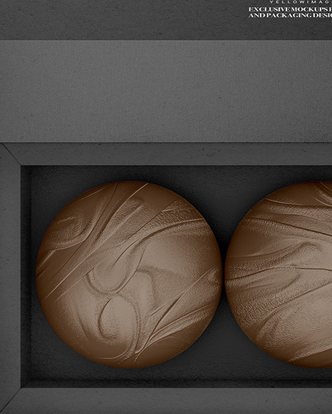 Kraft Paper Box with Chocolates Mockup PSD #1