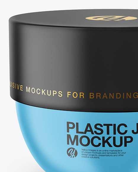 Matte Plastic Jar Mockup PSD #2