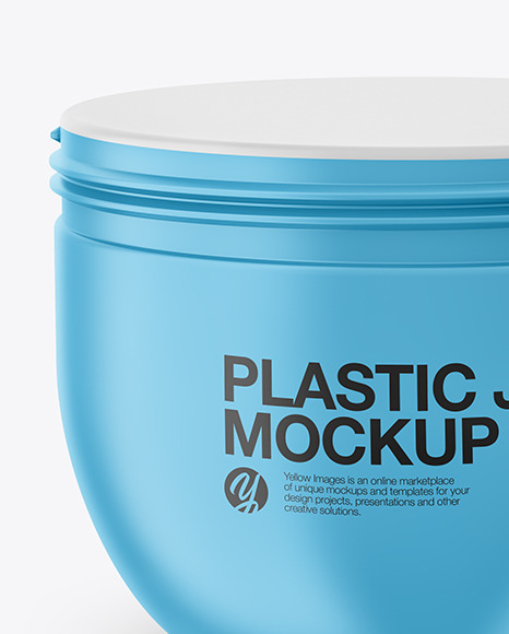 Matte Plastic Jar Mockup PSD #1