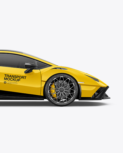 Super Car Mockup - Side View