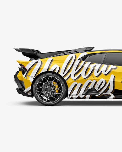 Super Car Mockup   Side View PSD #2