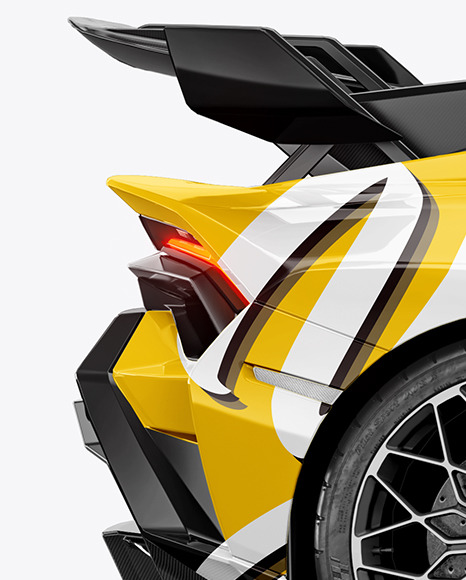 Super Car Mockup   Side View PSD #1