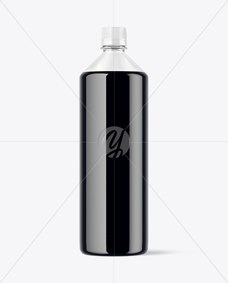 Clear Plastic Bottle with Dark Drink Mockup PSD #3