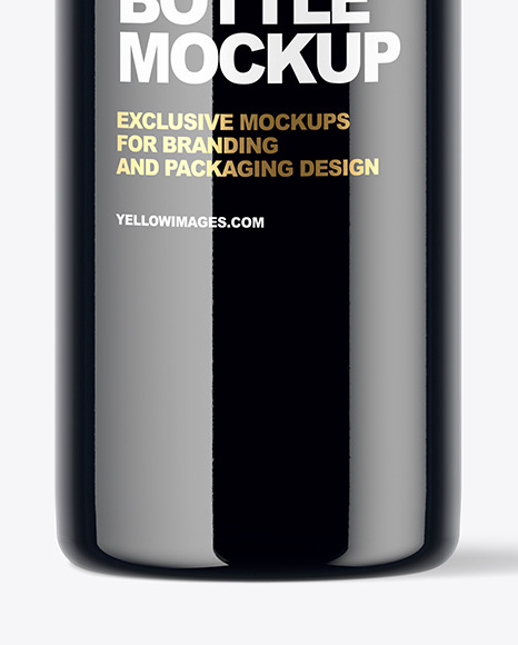 Clear Plastic Bottle with Dark Drink Mockup PSD #1