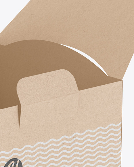 Opened Kraft Noodles Box Mockup PSD #1