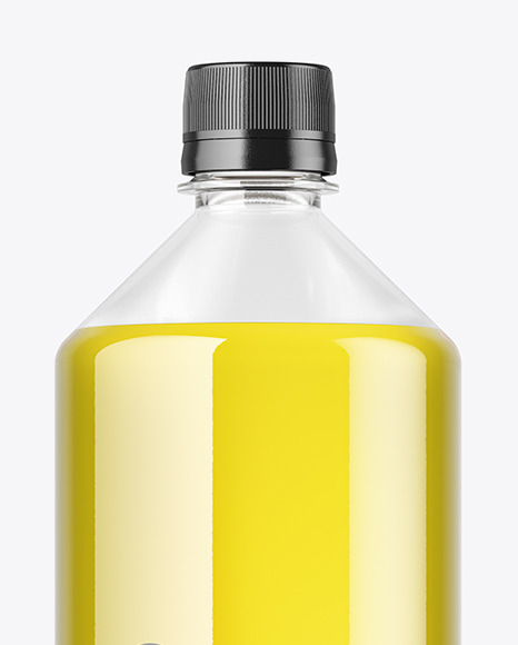 Clear Plastic Bottle with Oil Mockup PSD #2