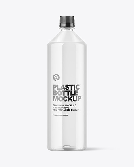 Clear Plastic Water Bottle Mockup
