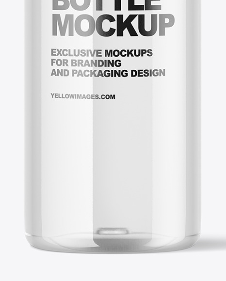 Clear Plastic Water Bottle Mockup PSD #1
