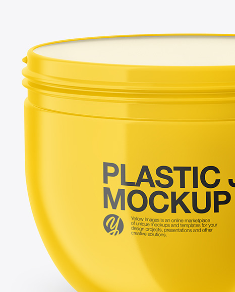 Glossy Plastic Jar Mockup PSD #6