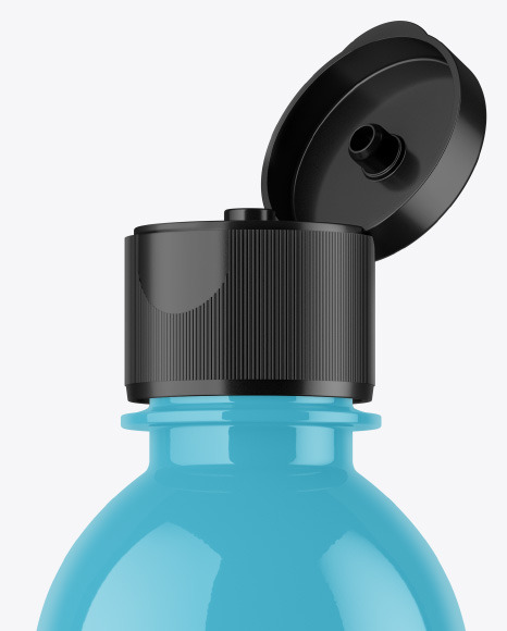 Glossy Plastic Bottle Mockup PSD #1