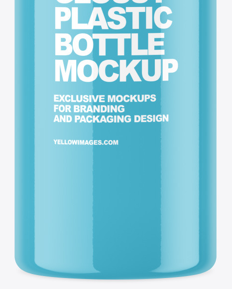 Glossy Plastic Bottle Mockup PSD #7