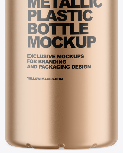 Metallic Plastic Bottle Mockup PSD #1
