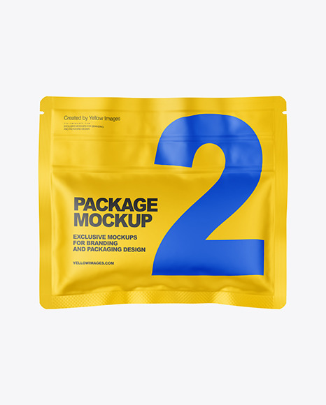 Download Matte Pouch Mockup In Pouch Mockups On Yellow Images Object Mockups