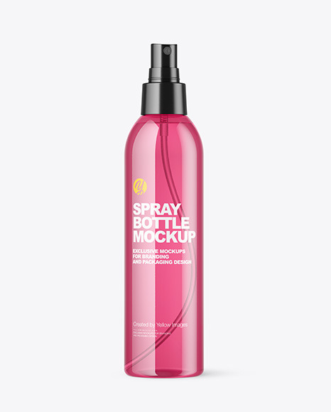 Color Plastic Spray Bottle Mockup