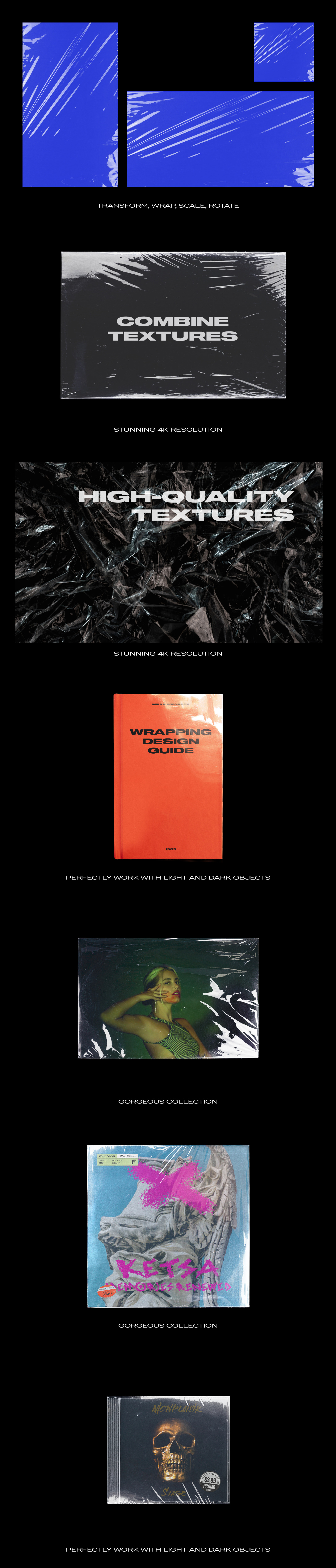 Plastic Bundle Branding Wrap Texture on Yellow Images Creative Store