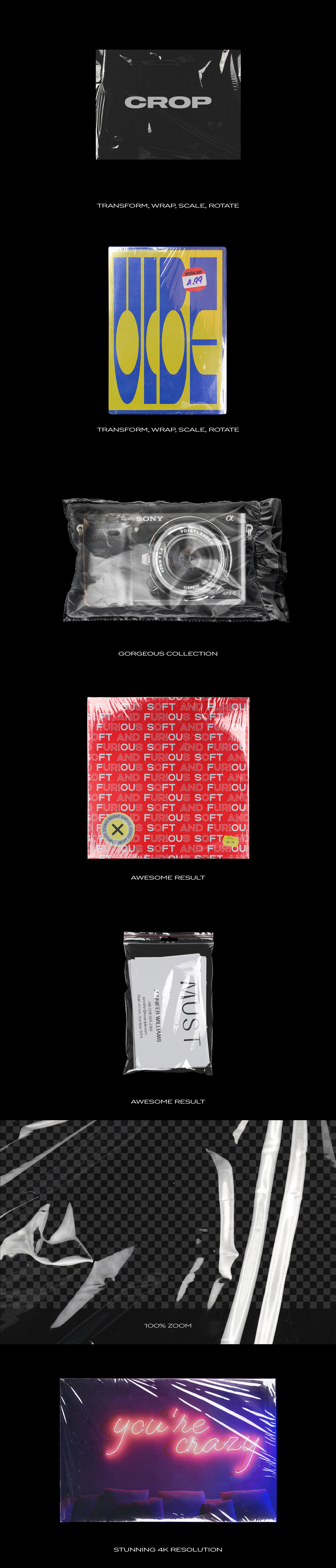 Plastic Bundle Branding Wrap Texture on Yellow Images Creative Store