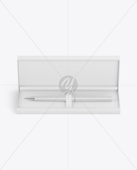 Download Gift Writing Pen In Box Mockup In Stationery Mockups On Yellow Images Object Mockups