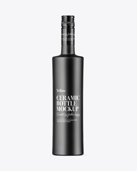 Ceramic Bottle Mockup PSD #2