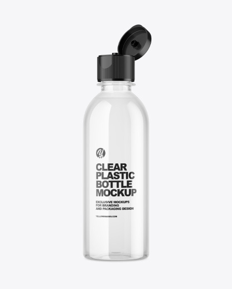 Clear Plastic Bottle Mockup PSD #4