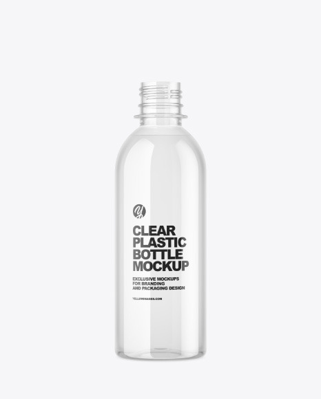 Clear Plastic Bottle Mockup PSD #2