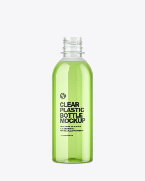Clear Plastic Bottle Mockup PSD #2