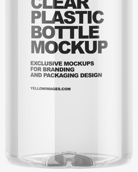 Clear Plastic Water Bottle Mockup PSD #1