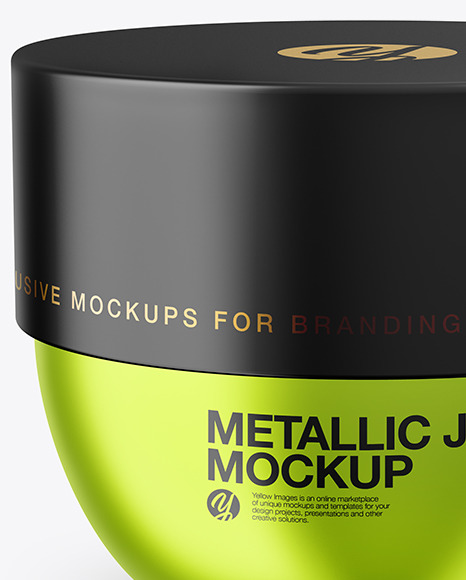 Metallic Jar Mockup PSD #2
