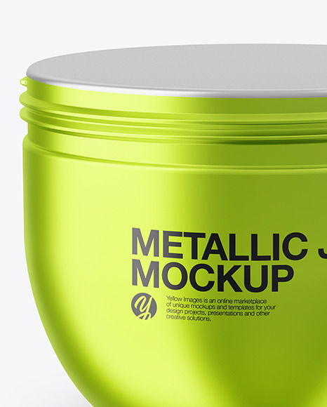 Metallic Jar Mockup PSD #1