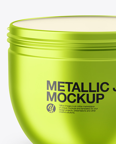 Metallic Jar Mockup PSD #6