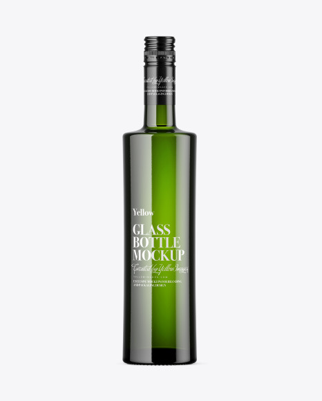Green Glass Bottle Mockup PSD #2