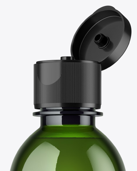 Green Plastic Bottle Mockup PSD #1